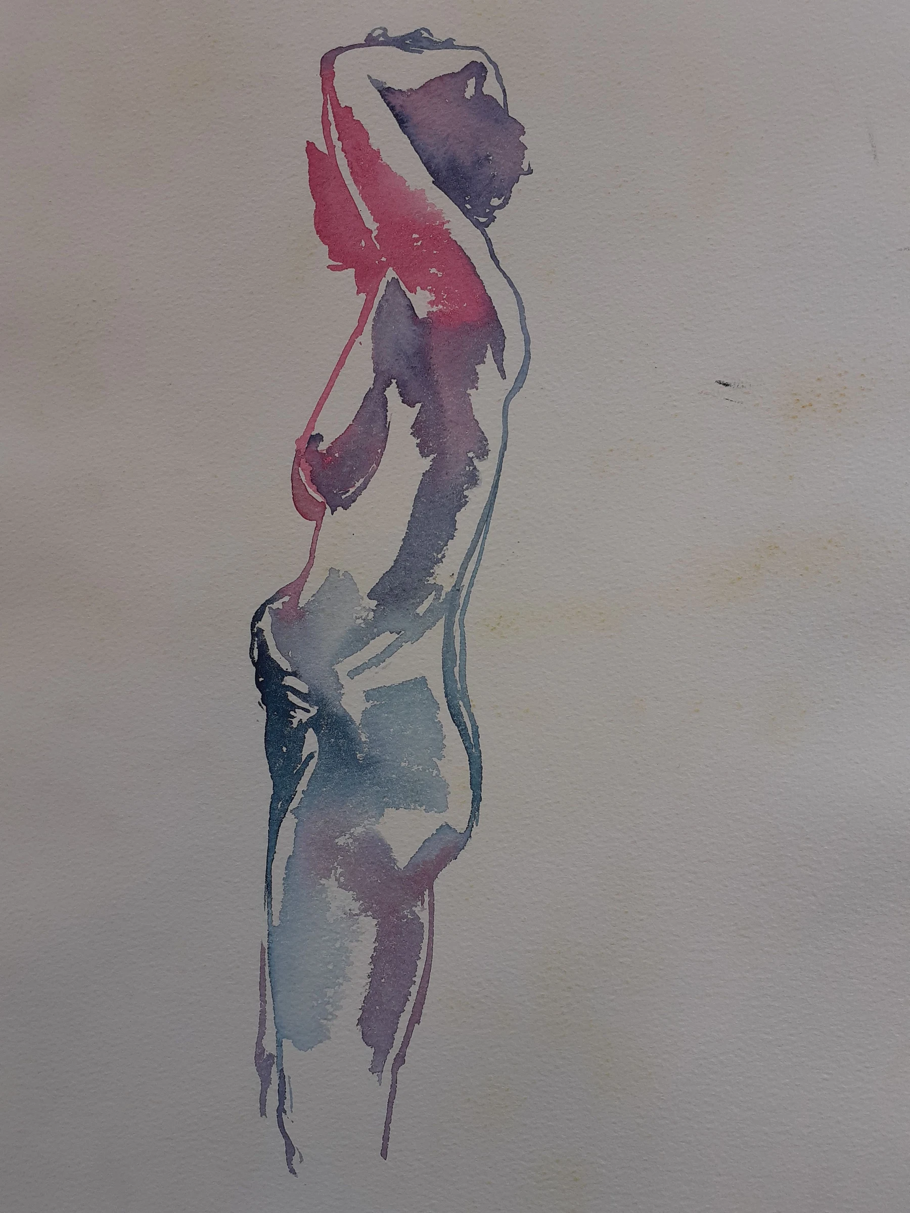 Life Drawing V — Watercolour on paper, 2022