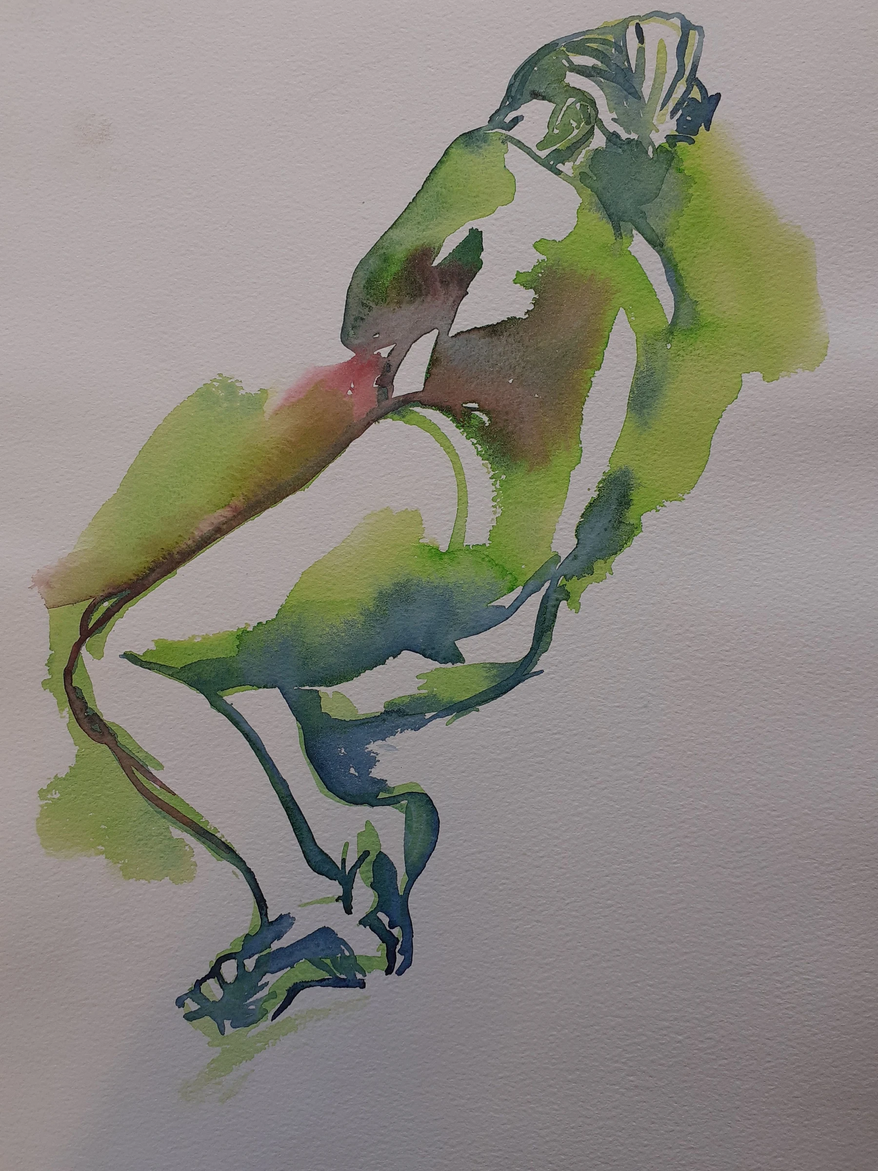 Life Drawing VII — Watercolour on paper, 2022