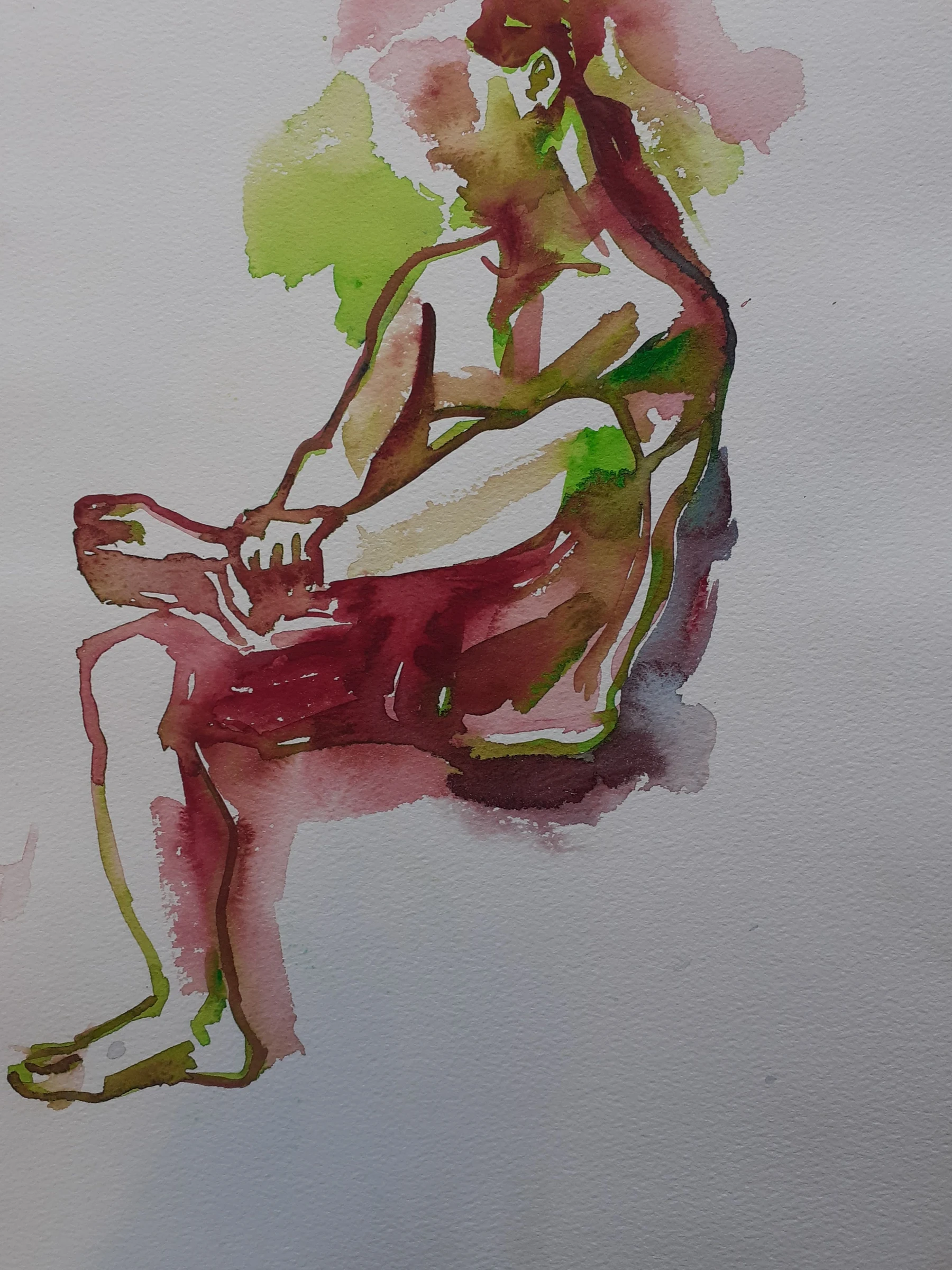Life Drawing VIII — Watercolour on paper, 2022