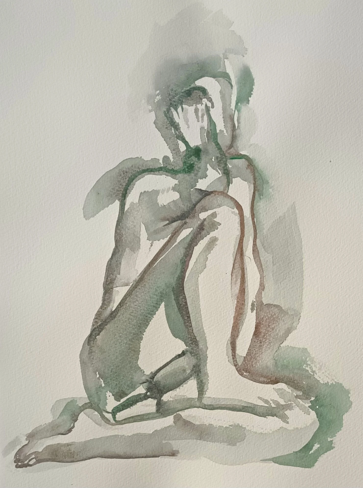 Life Drawing XV — Watercolour on paper, 2022